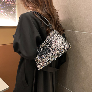 Sparkly Sequin Classic Mini Evening Clutch Shoulder Handbag Chain Strap Magnetic Closure Glitter <b>Purse</b> Fashionable Chic <b>Small</b> - Product Image 3
