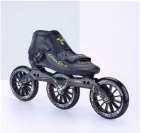 Patins à roulettes en fibre de carbone RS Professional à 3 ou 4 roues pour adolescents et adultes, taille unique, cadre en aluminium