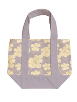 Sac fourre-tout mini en toile écologique réutilisable à motif fleur d'hibiscus hawaïenne, sac de plage quotidien d'été avec fermeture éclair, personnalisable, faible MOQ