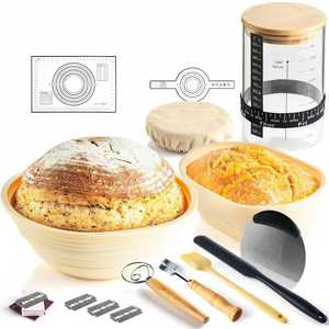 Bộ giỏ ủ bột sourdough tròn 9 inch Superbaking, dụng cụ làm bánh mì bằng mây & dao cắt bánh ngọt, thiết yếu cho nghệ thuật làm bánh - Product Image 5