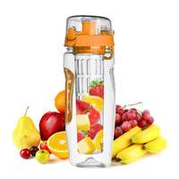 Vente chaude 32oz 900ml sans BPA infuseur de fruits jus Shaker sport citron bouteille d'eau infuseur de fruits bouteille d'eau