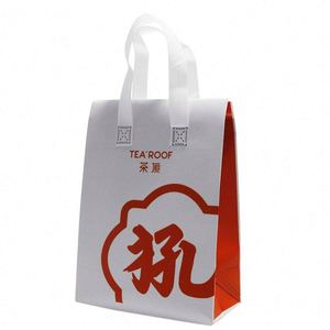 Sac isotherme réutilisable en non-tissé auto-adhésif avec motif lettres classique, idéal pour les courses et la livraison de repas, garde les aliments au frais - Product Image 5