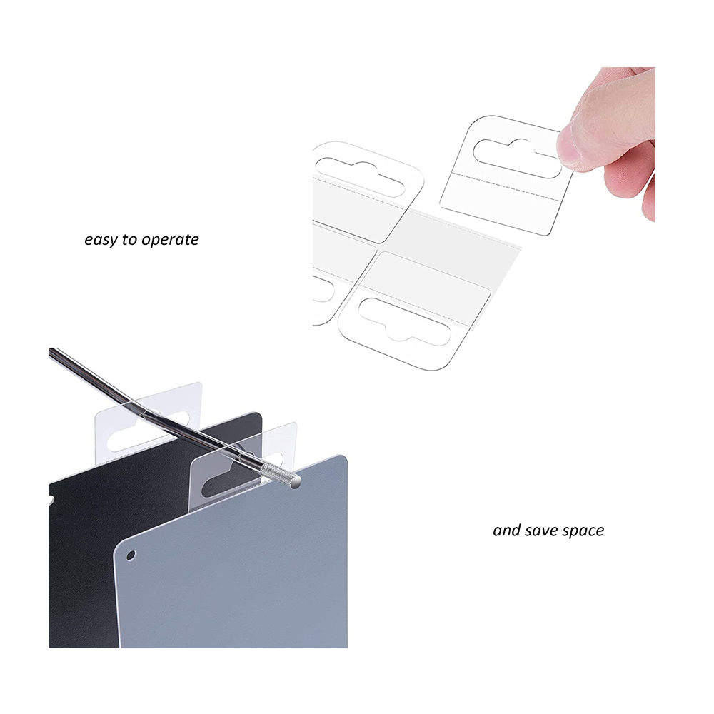 Лидер продаж, пластиковые подвесные вкладыши с отверстием для евро-слота, прозрачные клейкие ПВХ подвесные бирки, крючки, витрина для магазина, розничный дисплей