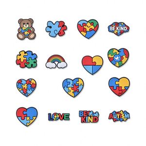 Set <span class=keywords><strong>de</strong></span> Charms para Zapatos con Diseño <span class=keywords><strong>de</strong></span> Pieza <span class=keywords><strong>de</strong></span> Rompecabezas <span class=keywords><strong>de</strong></span> Concienciación sobre el Autismo, Charms 'Be Kind' para Decoración <span class=keywords><strong>de</strong></span> Zapatos Tipo Clog - Product Image 5