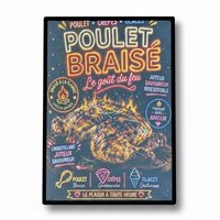 Boîte lumineuse publicitaire rectangulaire en aluminium LED ultra-mince à suspendre pour intérieur