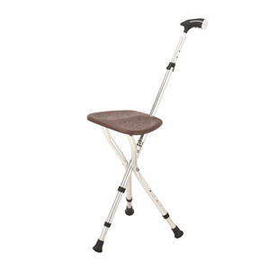 Portable Telescopic Triad <b>Stick</b> for Elderly Hiking Cane Stool with <b>Seat</b> Outdoor Support Walkin Stool for Elderly - Product Image 3