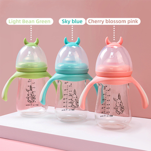 Bottle Baby BPA Free Glass Natural Bottle Baby Infant Newborn Reduce Colic Clear 8oz Glass Baby Bottle