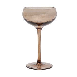 Juego de 2 vasos de cóctel de cristal Lou Coupe color humo - Product Image 1