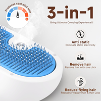 Brosse de toilettage pour chien à brume fraîche, démêlante et antistatique, en matériau écologique de qualité supérieure, pour une utilisation quotidienne sûre des animaux de compagnie