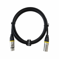 Câble de microphone XLR mâle-femelle OEM RH-X078 en tweed avec blindage spiralé, gaine en PVC et conducteur en cuivre sans oxygène
