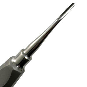 Elevador de punta de raíz para extracción dental de alta calidad, 3 mm, mango hueco recto, acero inoxidable alemán, mango dorado - Product Image 2