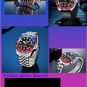 Luxury Men's Mechanical Automatic Business <b>Watch</b> 10ATM Waterproof Stainless Steel Strap Genuine Sapphire Luminous Diver - Product Image 3