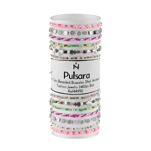 Bracelets à perles Pulsara en acier inoxydable, croix chrétienne, cadeau unisexe, bijoux tendance, 2400 pièces en boîte, Réf. 44990 - Product Image 4