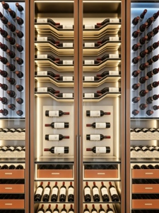 Estante de Almacenamiento de Vino Integrado de Lujo Moderno, Extensible, Ecológico, de Madera de Cedro Sólido, con Temperatura Constante, Personalizado para Villas y Hoteles - Product Image 3