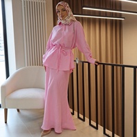Ensemble élégant d'été 2026 : Robe longue à manches douces et confortable, ensemble ample, Abaya musulmane