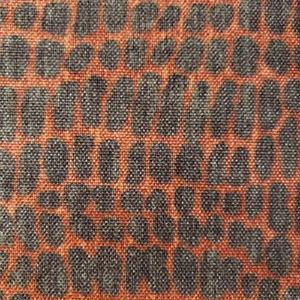 Tissu d'ameublement gris orange texturé à imprimé animal, tissu robuste pour canapé, tissu durable de 54 pouces de large vendu au mètre - Product Image 6