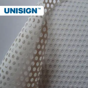 Unisignที่ถอดออกได้กาวSelf Adhesive Micro PerforatedไวนิลOne Way Visionสติกเกอร์