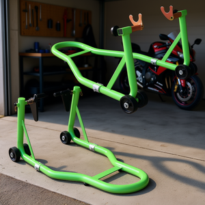 Support de moto 1000 lb pour moto sportive, levage de roue avant et arrière, supports de paddock pour bras oscillant, vert - Product Image 2