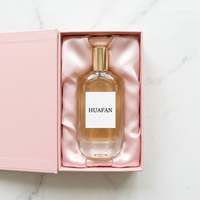 Botol Parfum Kaca Persegi Datar Transparan Elegan 50ml/100ml dengan Pompa Semprot, Cetak Kustom & Logo, Tersedia ODM/OEM