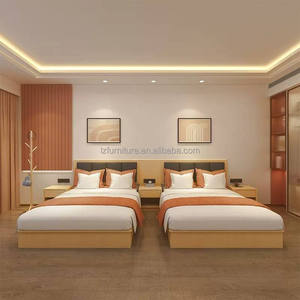 Ensemble de chambre à coucher d'hôtel 3-4 étoiles au design moderne et écologique, personnalisable en taille et couleur, mobilier en bois pour appartements et chambres d'hôtes - Product Image 3