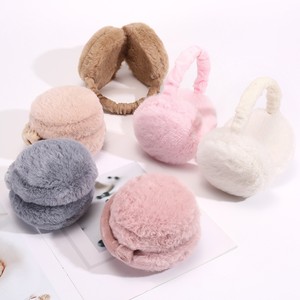<span class=keywords><strong>Cache</strong></span>-oreilles pliables en fausse <span class=keywords><strong>fourrure</strong></span>, doux et moelleux, pour femme, portables, beige/rose/<span class=keywords><strong>blanc</strong></span>/gris, pour l'extérieur par temps froid - Product Image 3