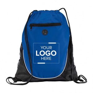 With Logo Unisex Sports Gym Bag Printing Bags Cheap Custom Polyester Drawstring <b>Backpack</b> - Product Image 3