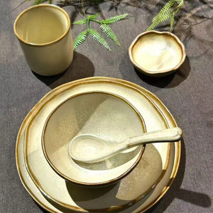 <span class=keywords><strong>Service</strong></span> de <span class=keywords><strong>vaisselle</strong></span> en grès rustique de forme irrégulière de luxe <span class=keywords><strong>complet</strong></span> en <span class=keywords><strong>porcelaine</strong></span> - Product Image 4