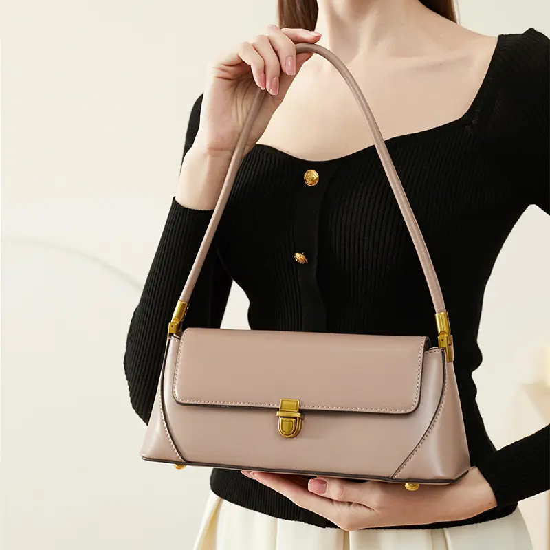 2024 tas baru untuk wanita tas tangan mewah wanita kulit asli desain mode tas bahu ketiak