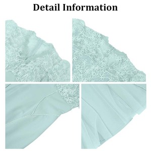 ZYHT 21099 Nuovo Abito Sexy, <span class=keywords><strong>Vestito</strong></span> a Maniche Corte con Scollo a V, Pizzo, Aderente a Sirena, Elegante Abito da Damigella per Feste da <span class=keywords><strong>Donna</strong></span> - Product Image 5