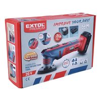 Meuleuse d'angle sans fil multifonctionnelle EXTOL 8891842 à dégagement rapide pour couper le bois/le plastique/le plâtre/les métaux souples