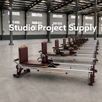 Reformer de Pilates Comercial de Aluminio OEM con Cuero de Microfibra Acolchado con EVA, Proveedor de Reformers de Pilates para Proyectos a Granel en Estudios
