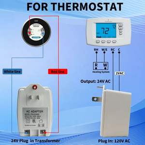 Transformateur d'<span class=keywords><strong>alimentation</strong></span> 24V 40VA à prise unique, 100% cuivre, pour sonnettes, compatible avec les thermostats <span class=keywords><strong>Nest</strong></span> Sensi, entrée 110V, fusible PTC - Product Image 3