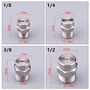 Vòi Phun Sương Hình Nón Rắn Bằng Thép Không Gỉ Vòi Làm Sạch Công Nghiệp Áp Suất Cao Độ Ẩm Tưới Tiêu - Product Image 2