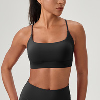 Haut de sport personnalisé pour femme, respirant et confortable, dos nu, avec bretelles croisées réglables, idéal pour la gym, le yoga et l'entraînement