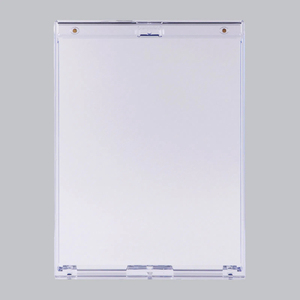 Porte-cartes magnétique moderne à une touche avec fermeture à bouton de protection UV Porte-revues mural (acrylique transparent) - Product Image 6