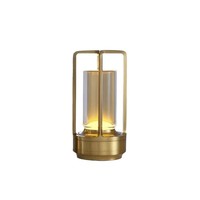 LED-Ladebar-Tischlampe mit Modernem Minimalistischem Design für Gastronomie und Außenbereich, ABS-Acryl & Aluminium-Konstruktion