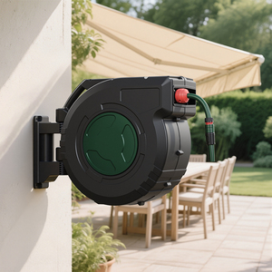 גלגל צינור גינה מותאם אישית 400psi להתקנה על קיר, גלגל צינור אוטומטי בלחץ גבוה עם התקנה על קיר - Product Image 4