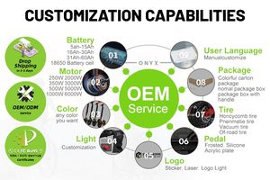 Vélo électrique tout-terrain puissant ONYX Mini Ebike Fatbike S73 avec cadre en aluminium léger et moteur sans balais longue portée - Product Image 6