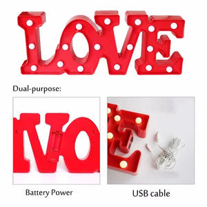 Decorazione di san valentino per la fidanzata batteria rossa decorazione di nozze fai da te LED amore luce regalo <span class=keywords><strong>festa</strong></span> <span class=keywords><strong>della</strong></span> <span class=keywords><strong>mamma</strong></span> addio al nubilato decorazione - Product Image 6