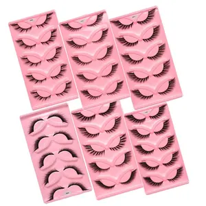 New Winged Cat Eyelashes New Strip False Eyelashes Cat Eye Lashes 3D Faux Mink Lashes Foxy Full Thick