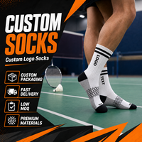 Chaussettes de sport en coton mi-mollet personnalisées avec logo, faible MOQ, pour hommes, chaussettes de basketball athlétiques, chaussettes anti-transpiration pour le sport et l'entraînement