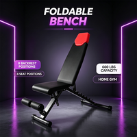 Banc de musculation réglable avec dossier à 8 positions, banc d'entraînement pliable en acier pour la maison, équipement de fitness en gros