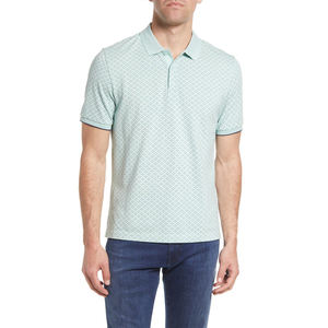 Tessuto personalizzato sublimazione personalizzabile in maglia <span class=keywords><strong>di</strong></span> cotone <span class=keywords><strong>di</strong></span> lusso estivo lavorato a maglia per <span class=keywords><strong>Polo</strong></span> a maniche corte con stampa Logo personalizzato - Product Image 3