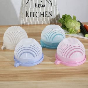 Creative <b>Fruit</b> <b>Vegetable</b> Plastic Salad Cutter Bowl With Drain - Product Image 2