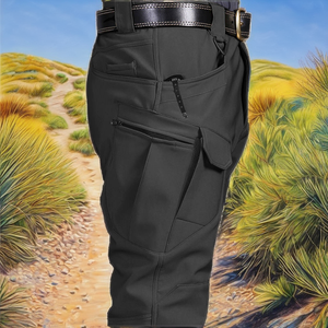 Pantalones Casuales de Verano con Múltiples Bolsillos, de Lona, de Frente Plano, Tejidos, de Cintura Media, para Exteriores - Product Image 2