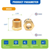 Adaptateur réducteur en laiton à faible teneur en plomb KING SMART UPC certifié NSF, forgé, résistant à la corrosion, 3/8 MIP 1/8 FIP, pour plomberie et eau