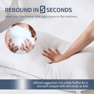 Customized High Quality Polyester Standard Soft <strong>Pillow</strong> Bed <strong>Flat</strong> Comfortable <strong>Pillows</strong> for Sleeping - Product Image 5