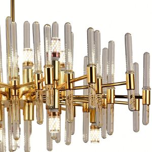 Luces de techo colgantes decorativas de diseño personalizado, luces colgantes de cristal, candelabros Led modernos de lujo - Product Image 5