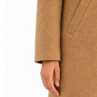 Abrigo de lana para mujer, forrado de vellón, estilo Peacoat, casual, con solapa de muesca, abotonadura sencilla, bolsillo canguro, cálido para invierno, OEM personalizado
