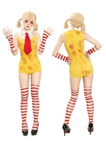 Costume de fête cosplay pour femme, tenue de clown de carnaval, costume de fête d'Halloween, jupes, veste, chapeau, vêtements amusants et hilarants